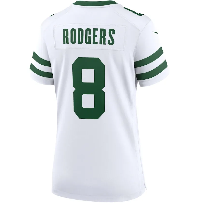 Jerseys|Women^New York Jets Women's Nike Aaron Rodgers Legacy White Game Jersey
