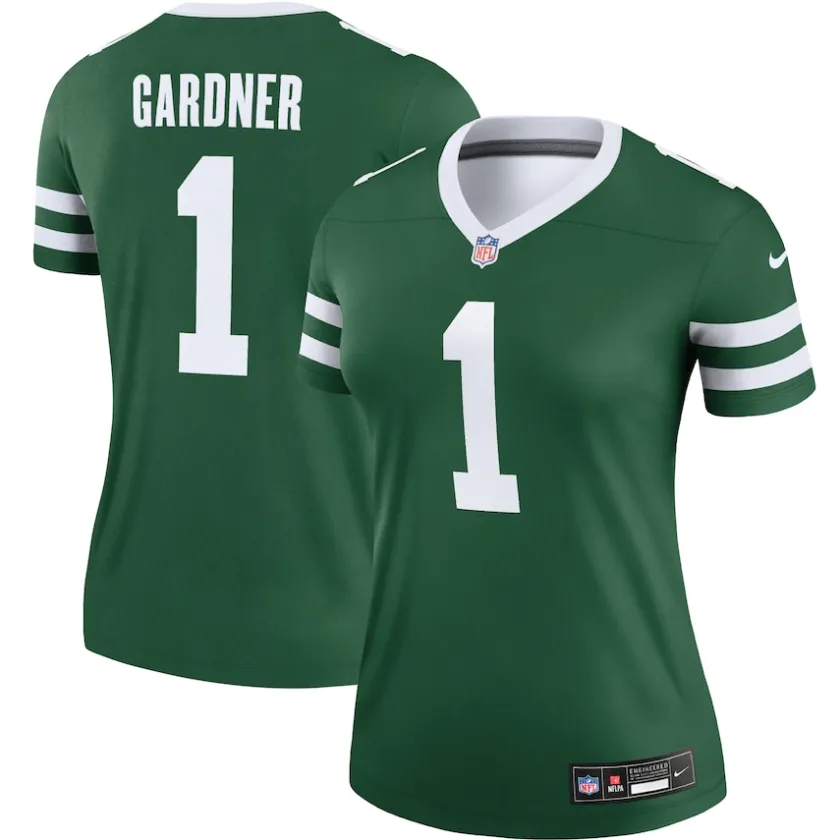 Jerseys|Women^New York Jets Women's Nike Ahmad Sauce Gardner Legacy Green Legend Player Performance Top