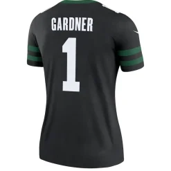 Jerseys|Women^New York Jets Women's Nike Ahmad Sauce Gardner Legacy Black Alternate Legend Player Performance Top