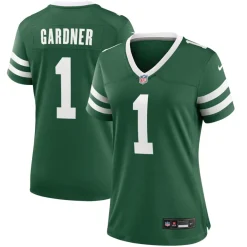 Jerseys|Women^New York Jets Women's Nike Ahmad Sauce Gardner Legacy Green Game Jersey