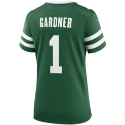 Jerseys|Women^New York Jets Women's Nike Ahmad Sauce Gardner Legacy Green Game Jersey