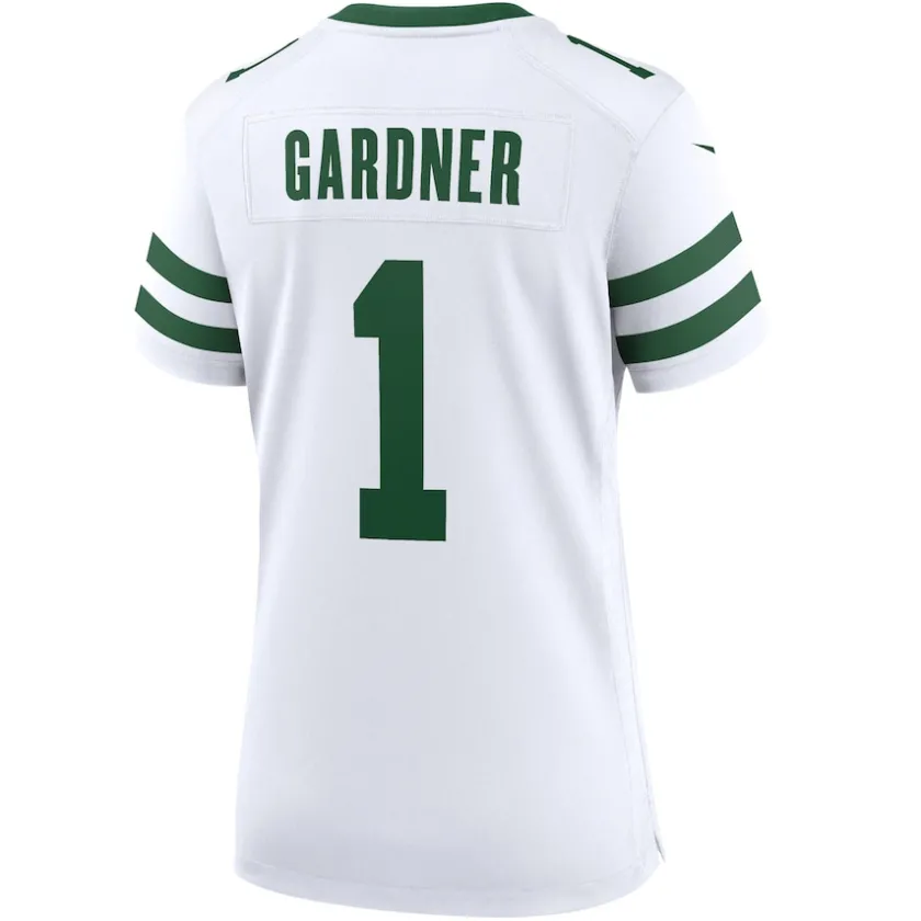 Jerseys|Women^New York Jets Women's Nike Ahmad Sauce Gardner Legacy White Game Player Jersey