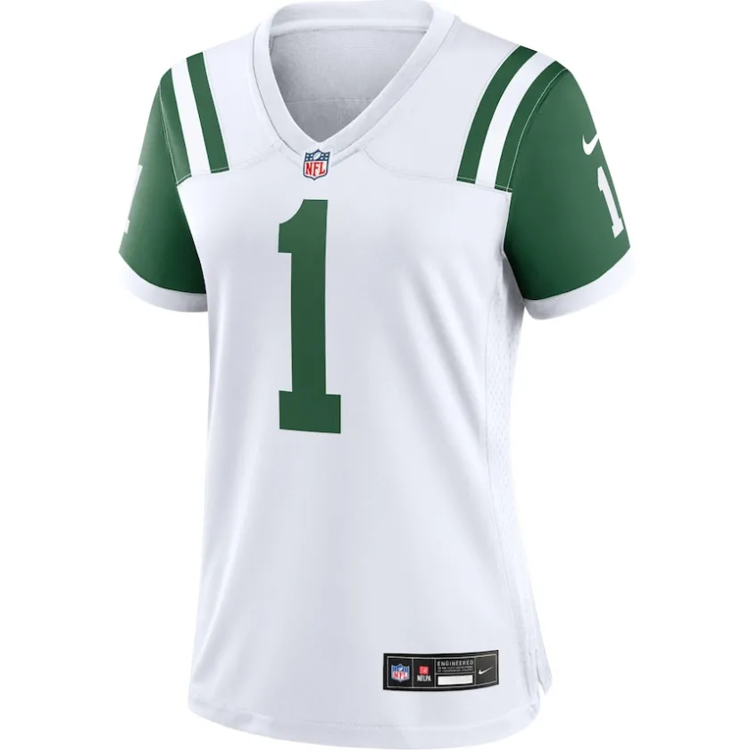 Jerseys|Women^New York Jets Women's Nike Ahmad Sauce Gardner White Classic Alternate Game Jersey