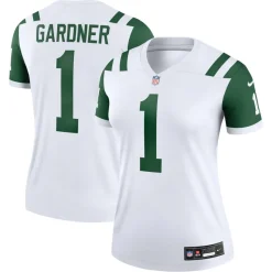 Jerseys|Women^New York Jets Women's Nike Ahmad Sauce Gardner Classic Alternate White Alternate Legend Player Performance Top