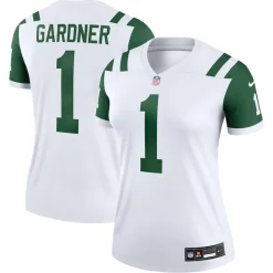 Jerseys|Women^New York Jets Women's Nike Ahmad Sauce Gardner Classic Alternate White Alternate Legend Player Performance Top