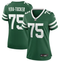 Jerseys|Women^New York Jets Women's Nike Alijah Vera-Tucker Legacy Green Team Game Jersey