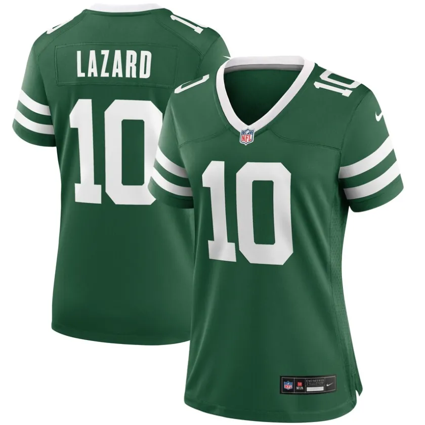 Jerseys|Women^New York Jets Women's Nike Allen Lazard Legacy Green Team Game Jersey