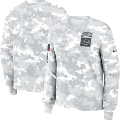 T-Shirts|Women^New York Jets Women's Nike Arctic Camo 2024 Salute To Service Long Sleeve T-Shirt