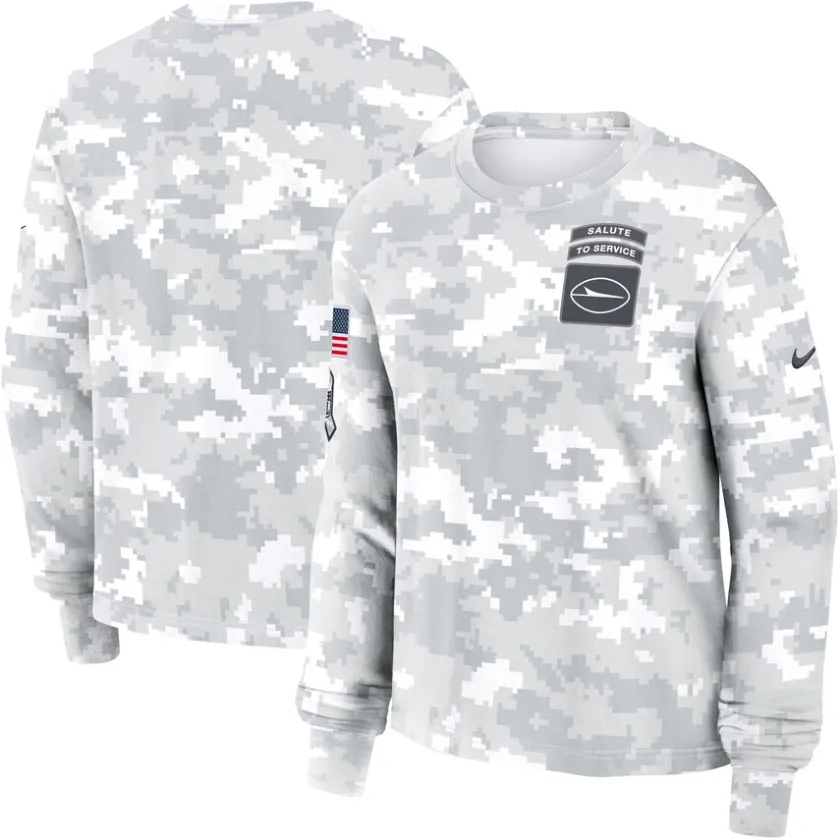 T-Shirts|Women^New York Jets Women's Nike Arctic Camo 2024 Salute To Service Long Sleeve T-Shirt