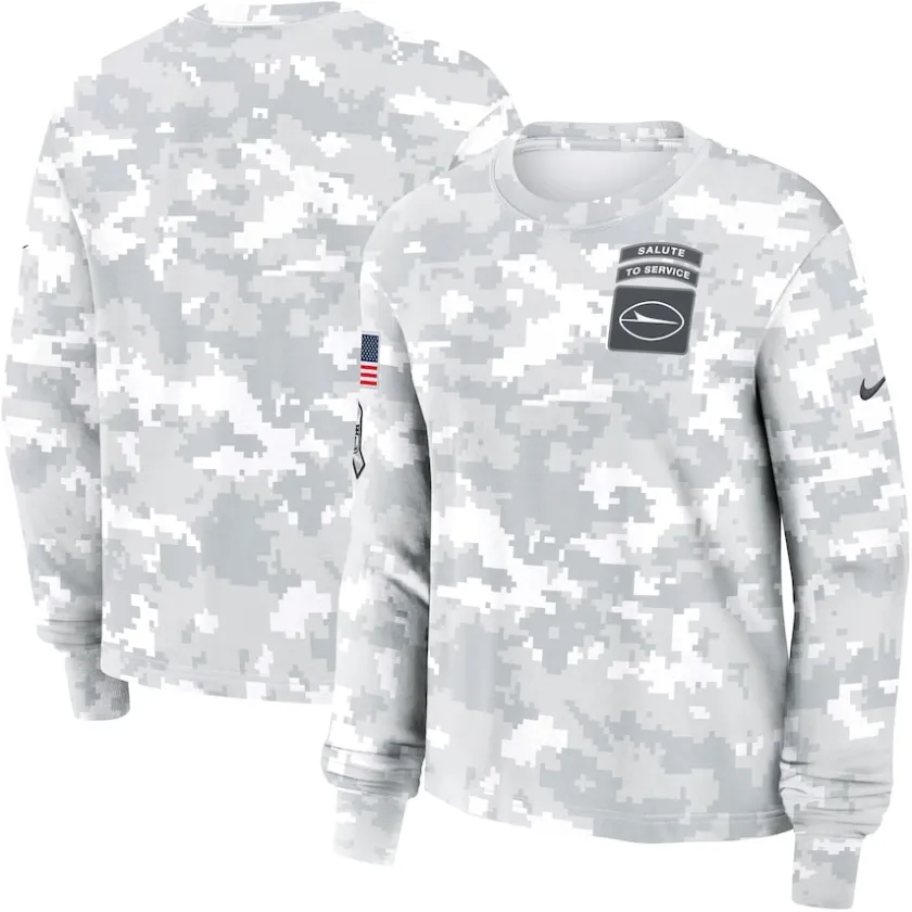 T-Shirts|Women^New York Jets Women's Nike Arctic Camo 2024 Salute To Service Long Sleeve T-Shirt