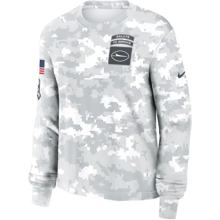 T-Shirts|Women^New York Jets Women's Nike Arctic Camo 2024 Salute To Service Long Sleeve T-Shirt