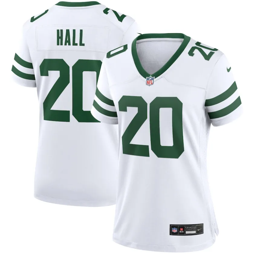 Jerseys|Women^New York Jets Women's Nike Breece Hall Legacy White Game Jersey