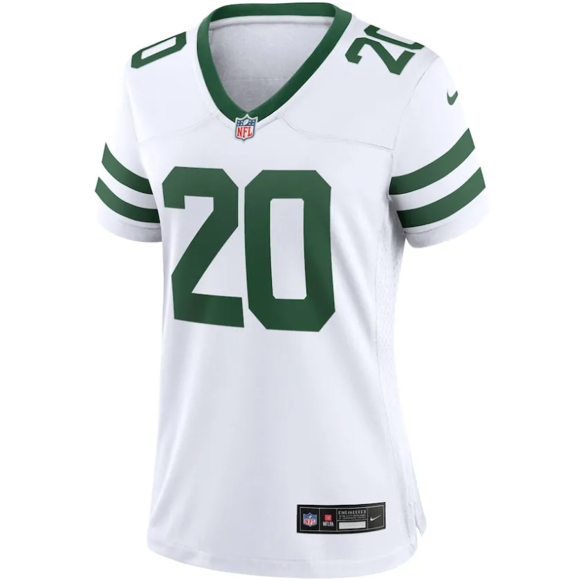 Jerseys|Women^New York Jets Women's Nike Breece Hall Legacy White Game Jersey