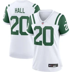 Jerseys|Women^New York Jets Women's Nike Breece Hall White Classic Alternate Game Jersey