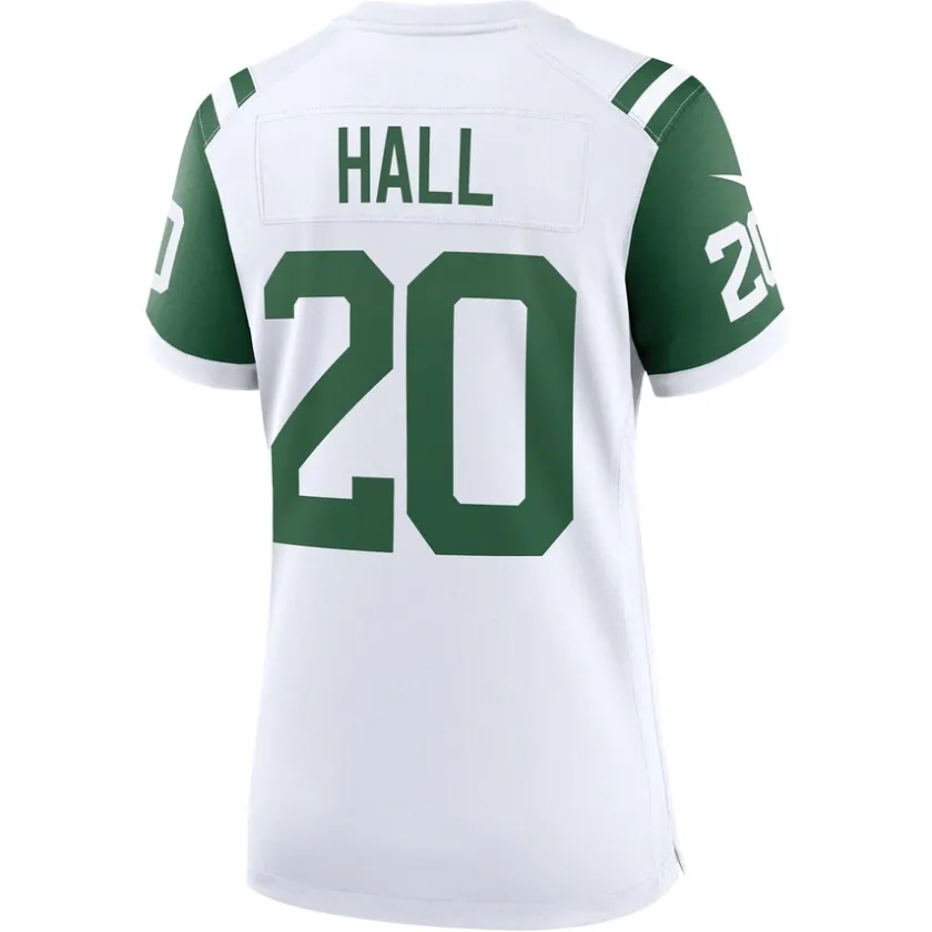 Jerseys|Women^New York Jets Women's Nike Breece Hall White Classic Alternate Game Jersey