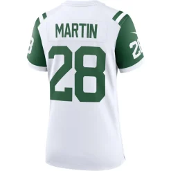 Jerseys|Women^New York Jets Women's Nike Curtis Martin White Classic Alternate Retired Player Game Jersey