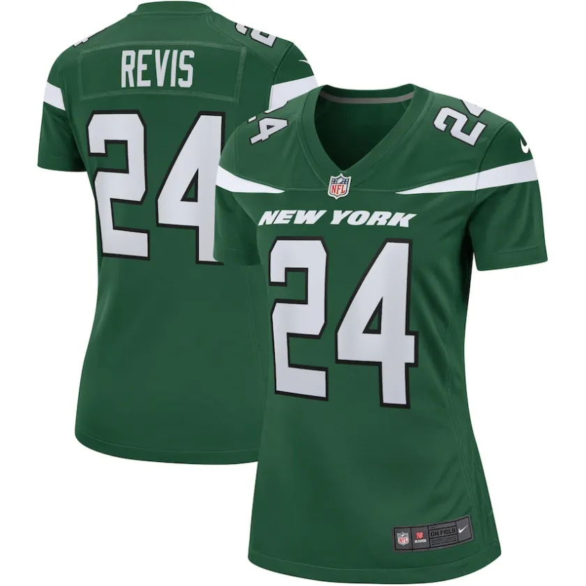 Jerseys|Women^New York Jets Women's Nike Darrelle Revis Gotham Green Retired Player Game Jersey