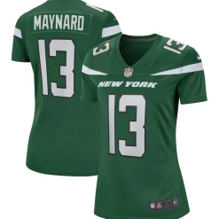 Replica|Throwback^New York Jets Women's Nike Don Maynard Gotham Green Game Retired Player Jersey