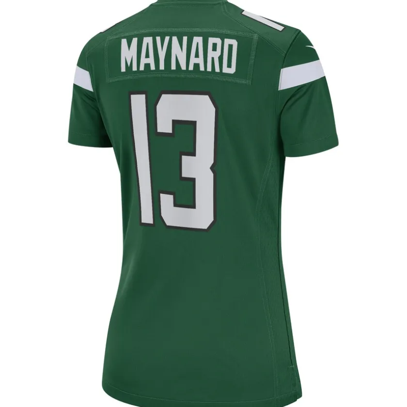 Replica|Throwback^New York Jets Women's Nike Don Maynard Gotham Green Game Retired Player Jersey