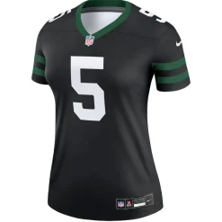 Jerseys|Women^New York Jets Women's Nike Garrett Wilson Legacy Black Alternate Legend Player Performance Top