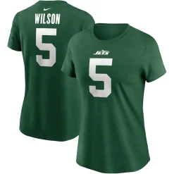 T-Shirts|Women^New York Jets Women's Nike Garrett Wilson Legacy Green Name & Number T-Shirt