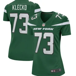 Replica|Throwback^New York Jets Women's Nike Joe Klecko Gotham Green Game Retired Player Jersey