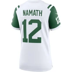 Jerseys|Women^New York Jets Women's Nike Joe Namath White Classic Alternate Retired Player Game Jersey
