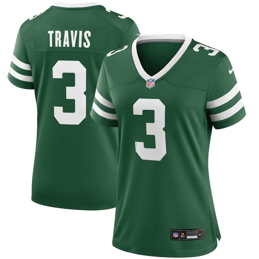 Jerseys|Women^New York Jets Women's Nike Jordan Travis Legacy Green Team Game Jersey