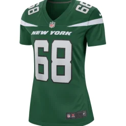 Replica|Throwback^New York Jets Women's Nike Kevin Mawae Gotham Green Game Retired Player Jersey