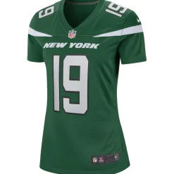 Replica|Throwback^New York Jets Women's Nike Keyshawn Johnson Gotham Green Game Retired Player Jersey