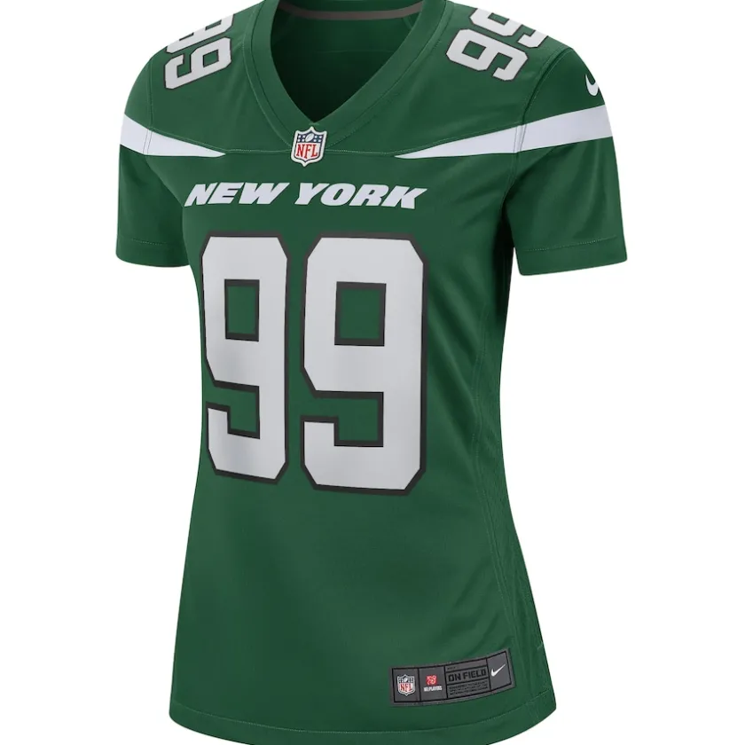 Replica|Throwback^New York Jets Women's Nike Mark Gastineau Gotham Green Game Retired Player Jersey