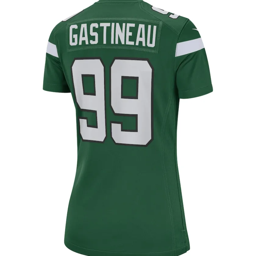Replica|Throwback^New York Jets Women's Nike Mark Gastineau Gotham Green Game Retired Player Jersey