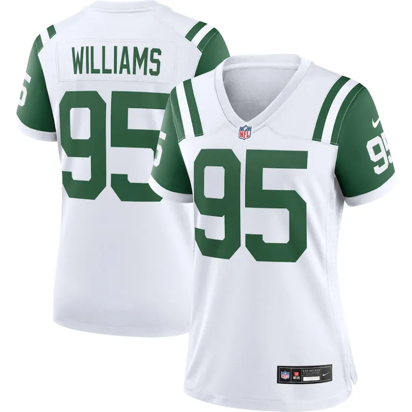 Jerseys|Women^New York Jets Women's Nike Quinnen Williams White Classic Alternate Game Jersey
