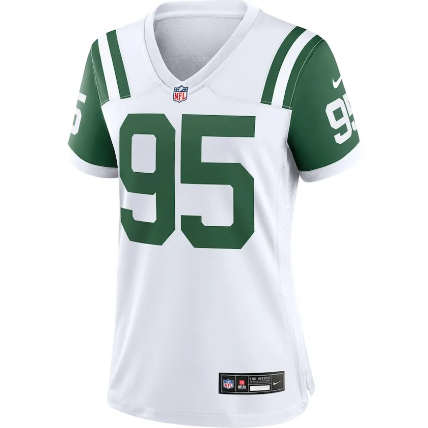 Jerseys|Women^New York Jets Women's Nike Quinnen Williams White Classic Alternate Game Jersey