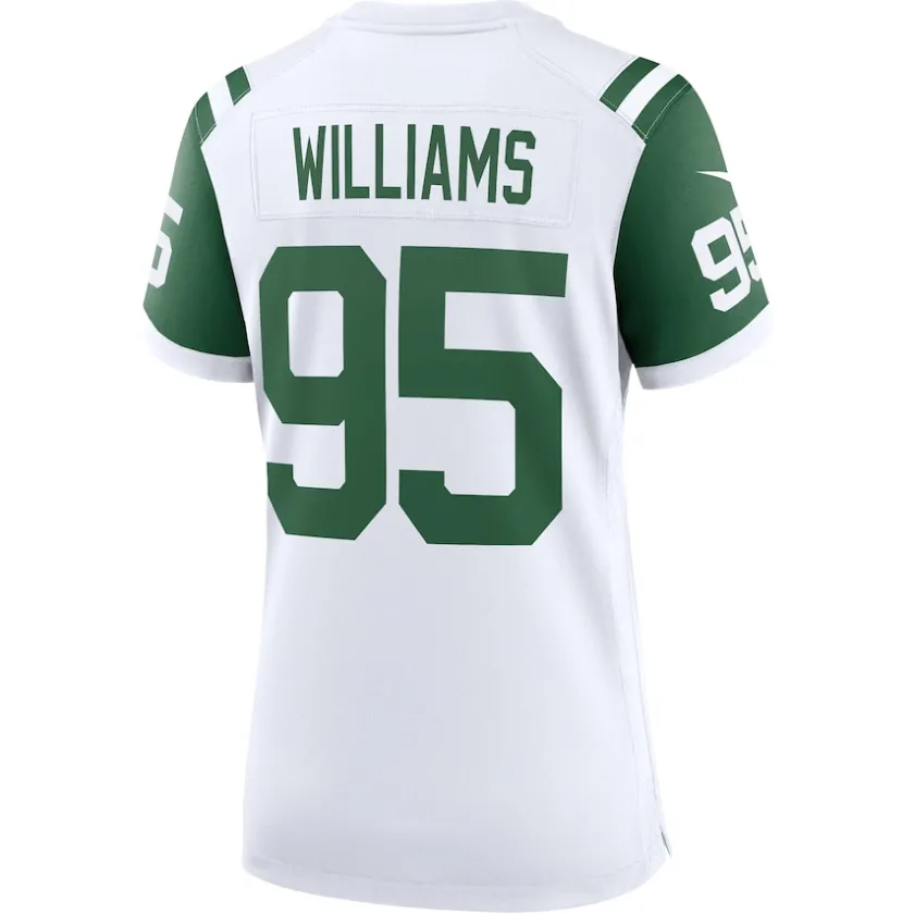 Jerseys|Women^New York Jets Women's Nike Quinnen Williams White Classic Alternate Game Jersey