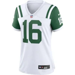 Jerseys|Women^New York Jets Women's Nike Vinny Testaverde White Classic Alternate Retired Player Game Jersey