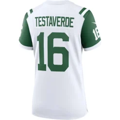 Jerseys|Women^New York Jets Women's Nike Vinny Testaverde White Classic Alternate Retired Player Game Jersey