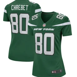 Replica|Throwback^New York Jets Women's Nike Wayne Chrebet Gotham Green Game Retired Player Jersey