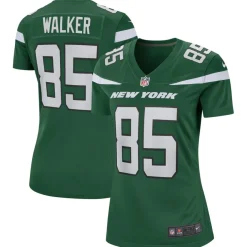 Replica|Throwback^New York Jets Women's Nike Wesley Walker Green Game Retired Player Jersey