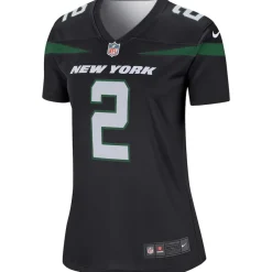 Jerseys|Women^New York Jets Women's Nike Zach Wilson Black Alternate Legend Player Performance Top