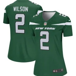 Jerseys|Women^New York Jets Women's Nike Zach Wilson Green Team Legend Player Performance Top