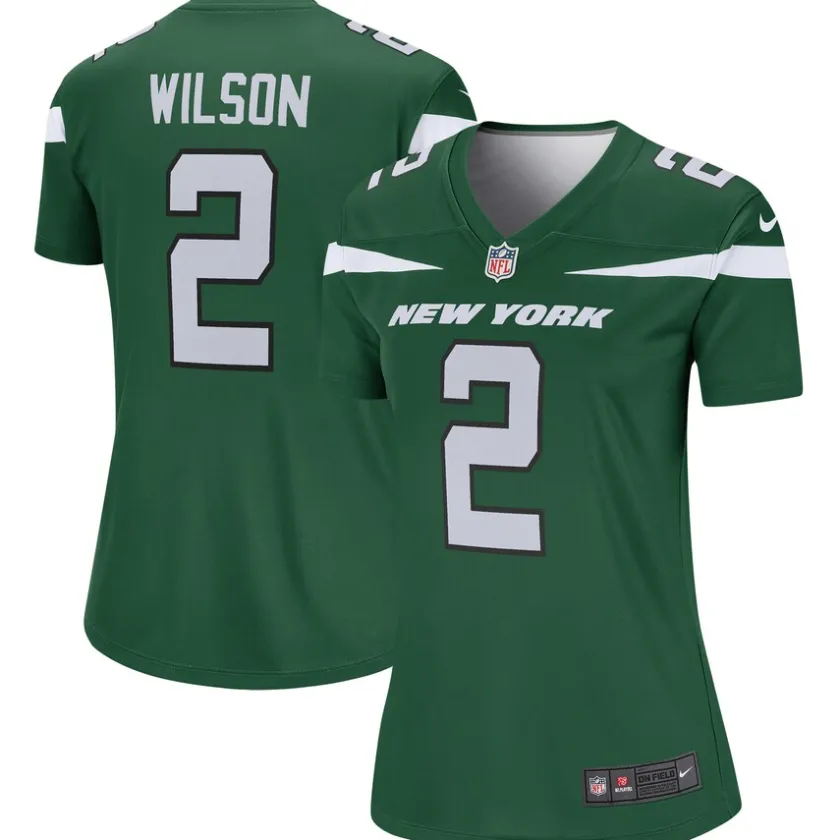 Jerseys|Women^New York Jets Women's Nike Zach Wilson Green Team Legend Player Performance Top