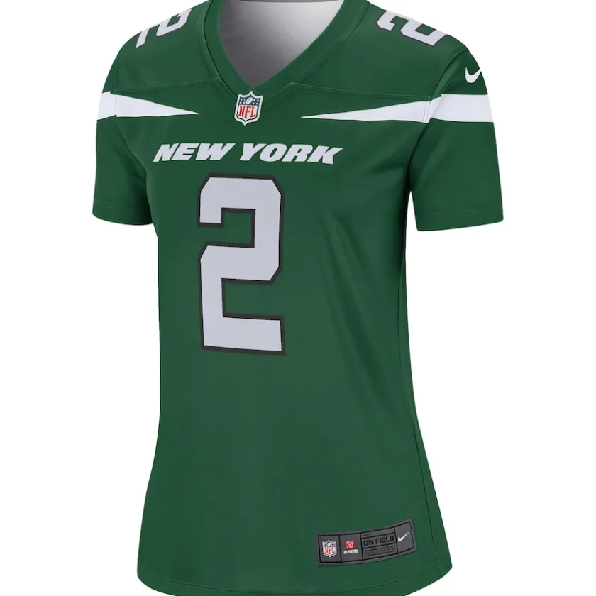 Jerseys|Women^New York Jets Women's Nike Zach Wilson Green Team Legend Player Performance Top