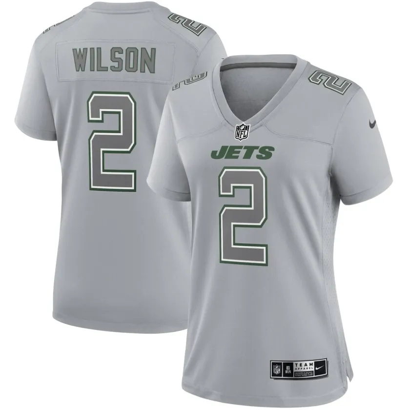 Jerseys|Women^New York Jets Women's Nike Zach Wilson Gray Atmosphere Fashion Game Jersey