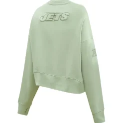 Sweatshirts & Fleece|Women^New York Jets Women's Pro Standard Light Green Neutral Pullover Sweatshirt
