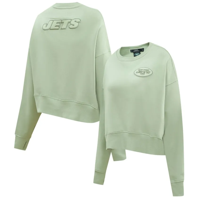 Sweatshirts & Fleece|Women^New York Jets Women's Pro Standard Light Green Neutral Pullover Sweatshirt