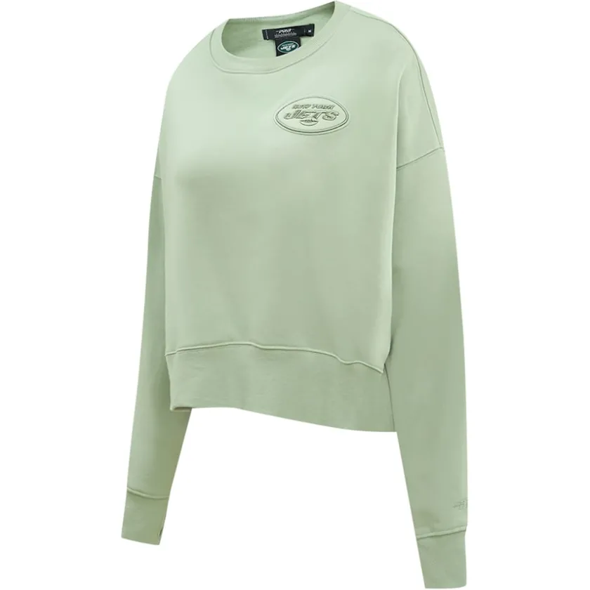 Sweatshirts & Fleece|Women^New York Jets Women's Pro Standard Light Green Neutral Pullover Sweatshirt