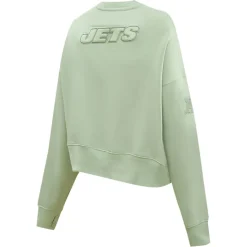 Sweatshirts & Fleece|Women^New York Jets Women's Pro Standard Light Green Neutral Pullover Sweatshirt