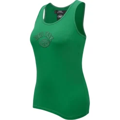 Tank Tops^New York Jets Women's Pro Standard Kelly Green Triple Tonal Racerback Tank Top