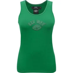 Tank Tops^New York Jets Women's Pro Standard Kelly Green Triple Tonal Racerback Tank Top